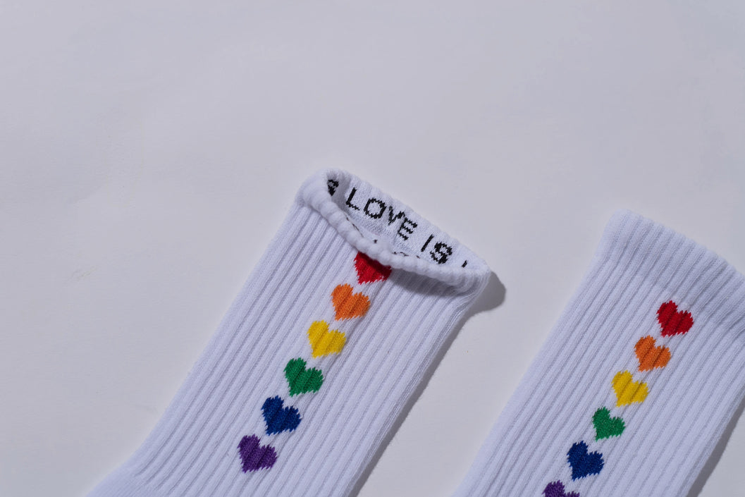 Vibrant Pride Socks - Love is Love - Proudly Supporting Minus18