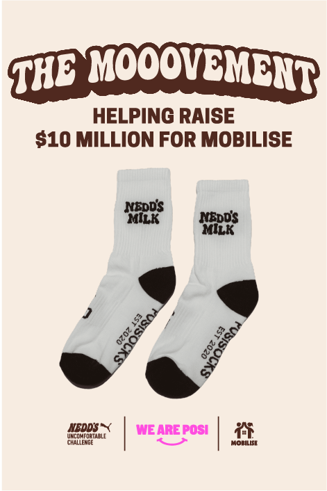 Nedd's Milk x Posisocks - Supporting We Are Mobilise